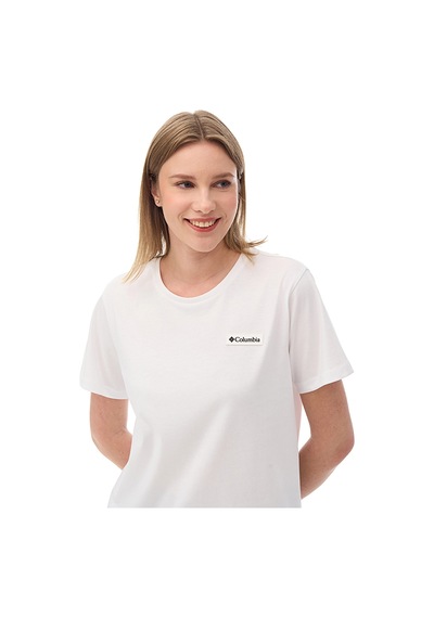 Columbia W Label Graphic Ss Tee Kadın Tişört Cs0472 Beyaz
