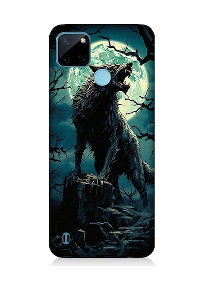 Realme C21y Uyumlu Karanlık Canavar Desenli Silikon Kılıf