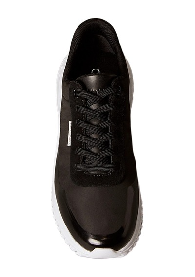 Calvin Klein Yw0yw02016 Runner Lace Up Mat Mix Kadın Günlük Ayakkabı Siyah