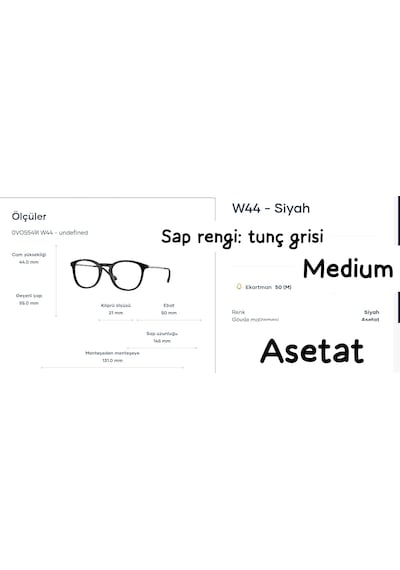 Vogue Vo5549 W44 50ekt-m Unisex Mavi Işık Filtreli Ekran Gözlüğü