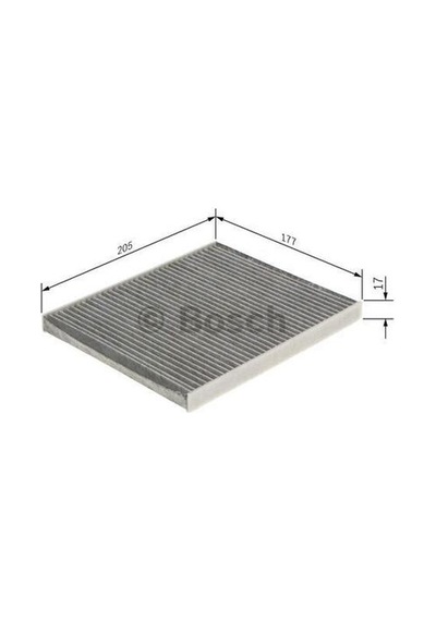 Bosch 1987435583 Aktif Karbonlu Kabin Filtresi 500 Ka Ccu Panda 03 Panda 09 6447tv