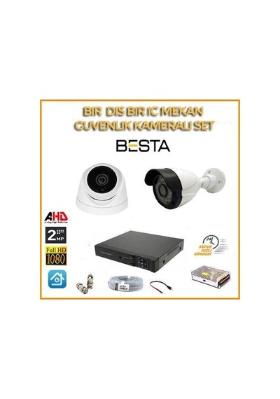 2 Mp 1080p 1 İç Mekan 1 Dış Mekan Kameralı Ahd Güvenlik Seti