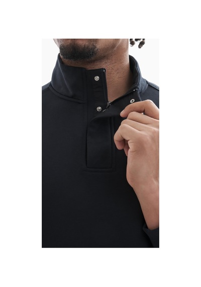 Boğazlı Sweatshirt Lacivert