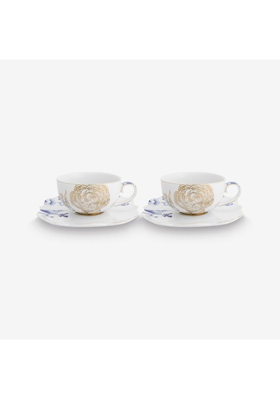 Beyaz Porselen Çay Fincan Seti 225 Ml