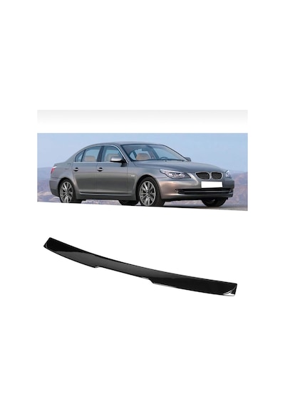 Bmw E60 Uyumlu Cam Üstü Yarasa M4 Spoiler İthal Pianoblack Boyalı Spoiler