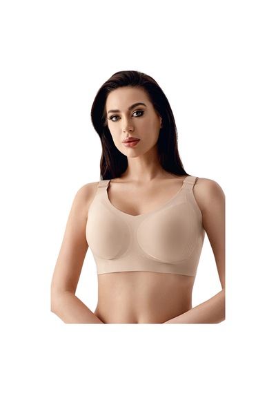 New Bra Newbra Lingerie 6155 Kadın Desteksiz C Cup Hayalet Sütyen Ten