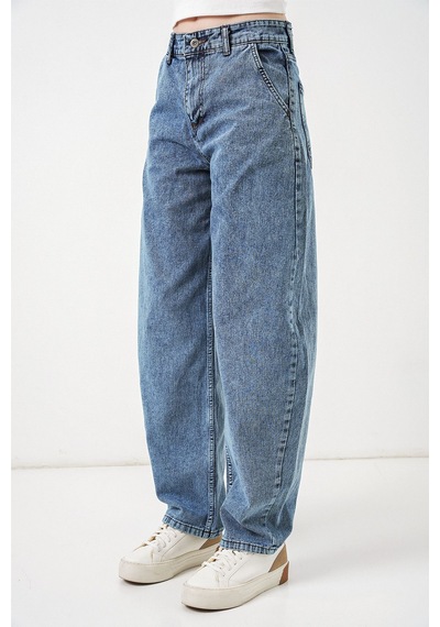 Hiccup Bdart Keten Karışımlı Düz Kesim Denim Jean Mavi
