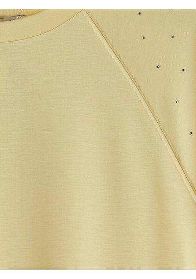 Lcw Comfort Bej Soft Touch Taşlı Bluz