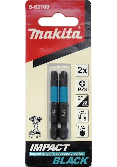 Makita B-63769 Siyah İmpact Bits Uç Pz 3 50 Mm 2 Adet
