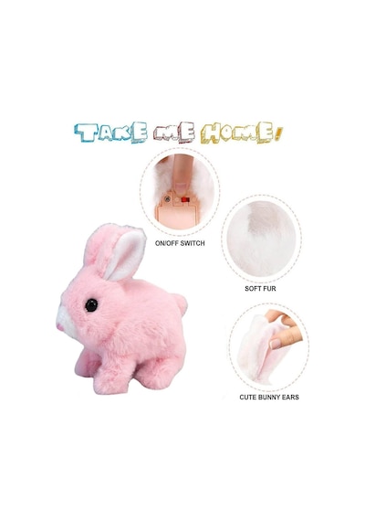 Yürüyen, Sesli Hareketli Sevimli Peluş Bunny Tavşan - Sweet Bunny 001