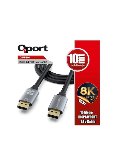 Qport Q-dp104 Dısplay Port 1.4v 10mt Kablo