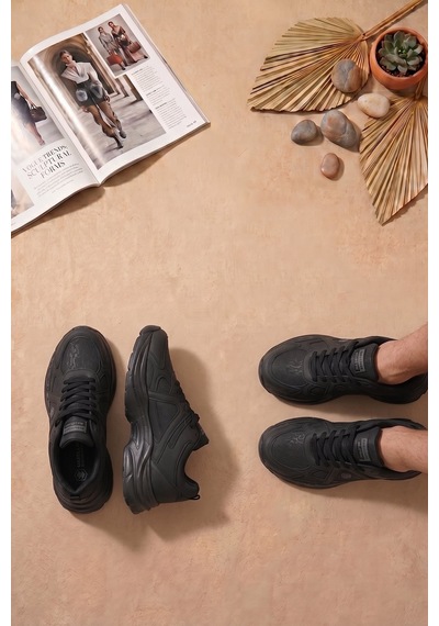 Elit Asens4338 Erkek Klasik Sneaker Siyah