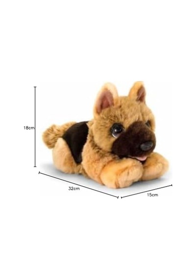 Sd2532 Yumuşak Oyuncak İmzalı Yavru Köpek Alsatian, Siyah, Kahverengi Genel