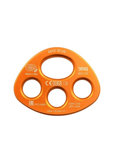 Kong 3rıg 3 Delikli İp Dağıtım Plakası 36kn Cen Ts 16415 Eac Uıaa 130 V1 Turuncu