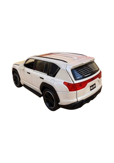 1:32 Ölçek Metal Model Araba Lx600 Lüks Suv Jip - Işıklı Sesli Çek Bırak - Beyaz