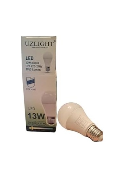 10'lu Uzlight 13w A60 E27 Duy 3000k Sarı Işık Led Ampul