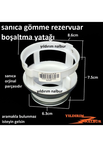 Sanica Gömme Rezervuar Boşaltma Grubu Baskı Yatağı Alt