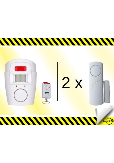 Lorex Topcraft Alarm Tek Kumandalı + 2adet 4444c Pencere Alarm
