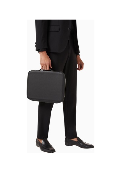 Montroi Montroı 13" Deri Laptop Kılıfı Grained Leather, Şık Ve Koruyucu Tasarım Notebook Çantaları Siyah