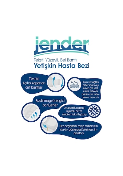 Jender Hasta Alt Bezi XL 30'Lu x 4 120 Adet