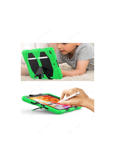 Apple Uyumlu iPad, 5. 6. Nesil 2017 2018 9.7" Inc Kılıfı Defender Tank Zırh Silikon Kılıf Ekran Koruyuculu Apple Uyumlu iPad, 5. 6. Nesil 2017 2018 9.7" Inc Kılıfı Defender Tank Zırh Silikon Kılıf Ekran Koruyuculu