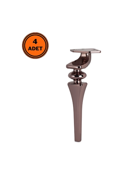4 Adet Sintra Lüx Metal Ayak 16 Cm Bronz Mobilya Koltuk Ayağı