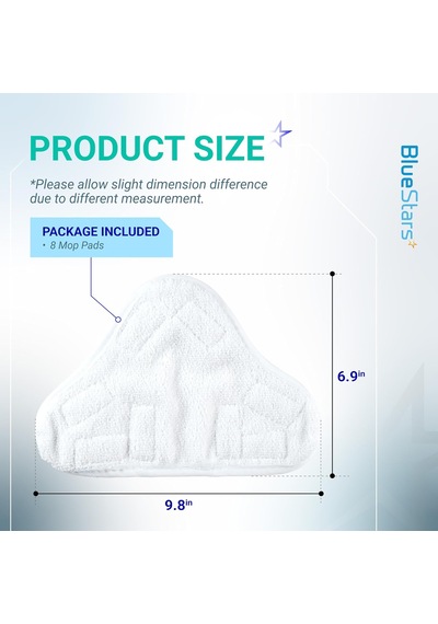 Tr H2o H20 Buharlı Paspas X5 İle Uyumlu 8'li Paket Yedek Pedler - Yıkanabilir Ve Yeniden Kullanılabilir Mikrofiber Bu Genel