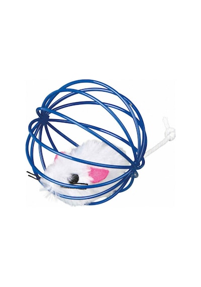 Trixie 4115 6 CM Telli Top İçinde Peluş Fare Kedi Oyuncak Çok Renkli