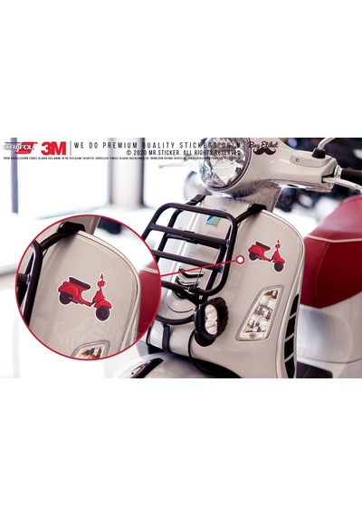 Bay Etiket Vsp9 Kirmizi Scooter Sticker