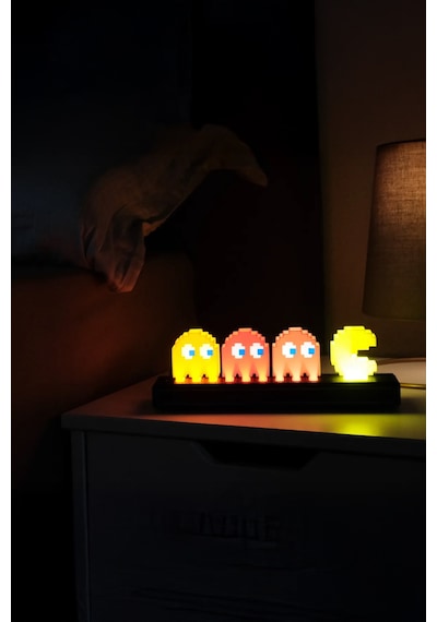 Neon Led Dekoratif Aydınlatma Gri Pac Man Tasarımı, Şık Ve Modern Atmosfer Yaratır Çok Renkli