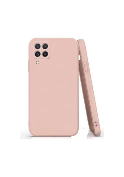 Samsung Galaxy M22 Uyumlu Kılıf Lansman Kapak Içi Kadife Doku Kamera Korumalı Silikon Pembe