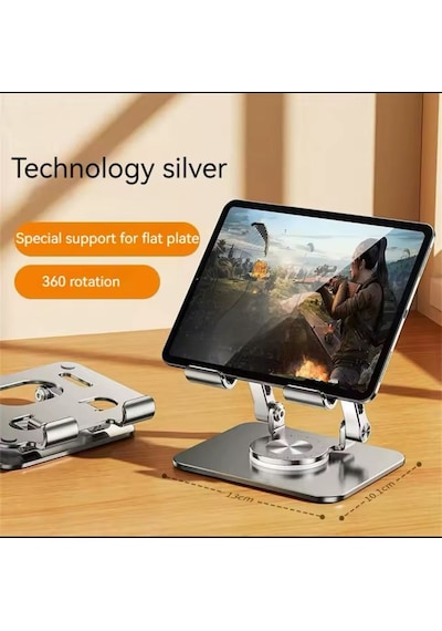 Samsung Galaxy Tab S8 11'' Sm-x700 Uyumlu 360 Derece Dönebilen Katlanabilir Metal Stand