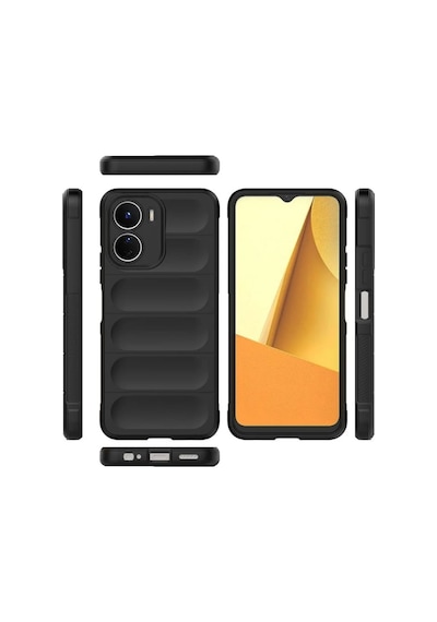 Vivo Y16 Uyumlu Silikon Kılıf - Kamera Korumalı Esnek Yeni Nesil Airbag Kapak - Mavi