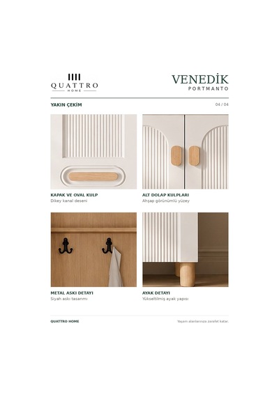 Venedik Geniş Vestiyer Ahşap