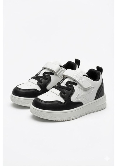 Fort Eldon Cool Rahat Hafif Anatomik Sneaker Erkek Çocuk Ayakkabı SİYAH-BEYAZ