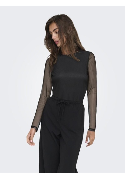 Only Onlnova L/s Mesh Top Siyah