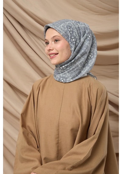 Silk Home Soft Eşarp 73093-27 Beyaz, Gümüş, Gri, Füme
