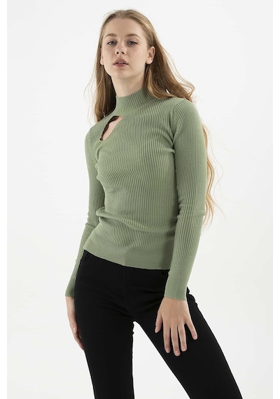 Fashion Friends Kadın Kazak Yeşil 23k0167k1 24ke21000001 E2190 Yeşil