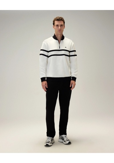 Ellesse 5wm1619-of Erkek Yarım Fermuarlı Sweat Kırık Beyaz Ekru