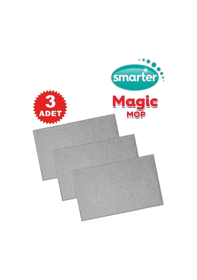 Smarter Magic Paspas Mandallı Yedek Mop 3'lü Smarter Magic Paspas Mandallı Yedek Mop 3'lü