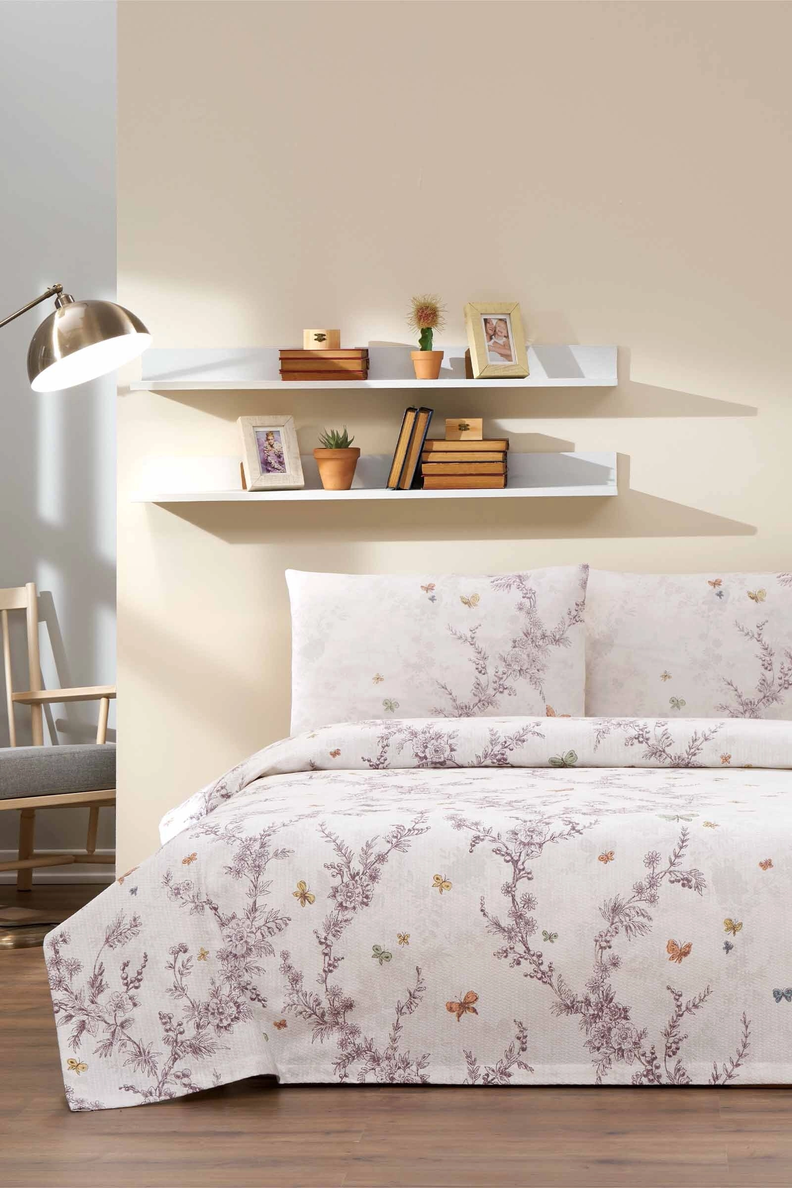 Özdilek Bloomlıght Yeşil Çift Kişilik Pike Takımı Çok Renkli