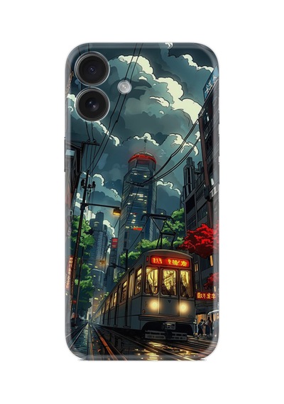 Apple iPhone Uyumlu Apple iPhone Uyumlu 16 Kılıf Boutique Baskılı Resimli Train Pcode -049