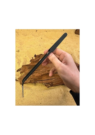 Karbon Kaplama Eğimli Uçlu Bitki Maşası Cımbız - 25 Cm