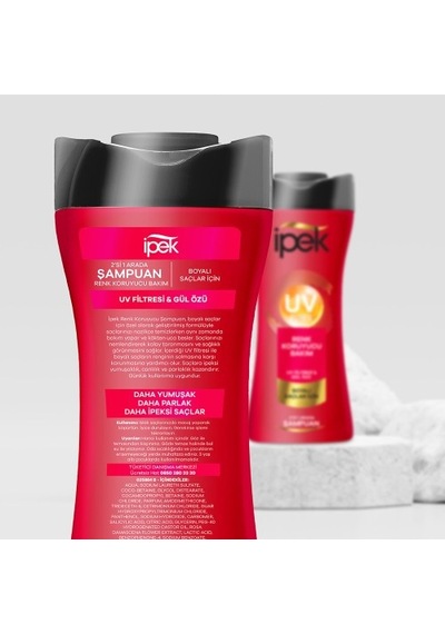 İpek Gül Özü & Uv Fitresi Boyalı Saçlar İçin Şampuan 480 Ml IPEK.024
