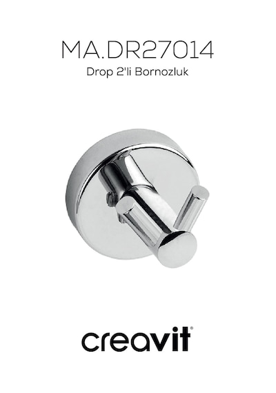 Creavit DR27014 Drop 2'li Bornozluk Krom