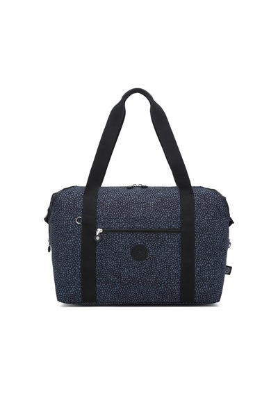 Smart Bags Orta Boy Su Geçirmez Extra Hafif Krınkıl Kumaş El Valizi Ve Spor Çantası Puantiye Siyah