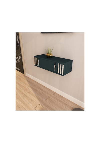 Lena 70cm Duvara Monte , Kapaklı, Modern Dresuar-antrasit-gümüş Antrasit-gümüş