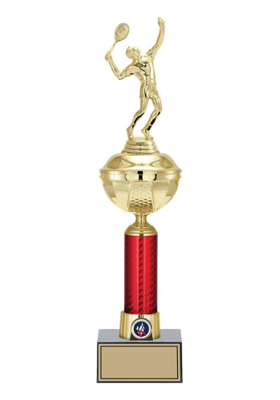 Odak Kupa - Figürlü Kupalar - Tenis Erkek Figürlü Kupalar Fg-053 B - 45 Cm Altın - Beyaz