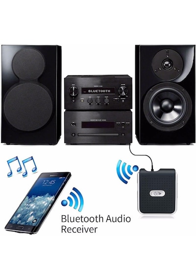 Bluetooth 4.2 Stereo Ses Alıcısı Hands-Free Araç Kiti Yaka Klipsl