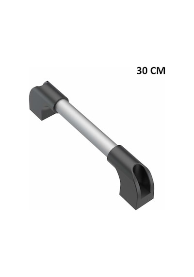 Engelli Yaşlı Hasta Tutunma Barı Küvet Tutamağı Alüminyum 30 Cm Gri - Siyah